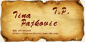Tina Pajković vizit kartica